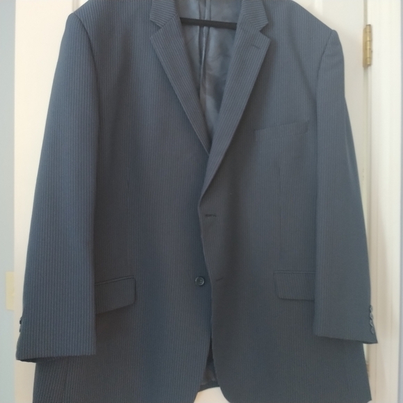 Vitto Italy Classic Two Button Navy Pinstripe Blazer 56L - Picture 3 of 11